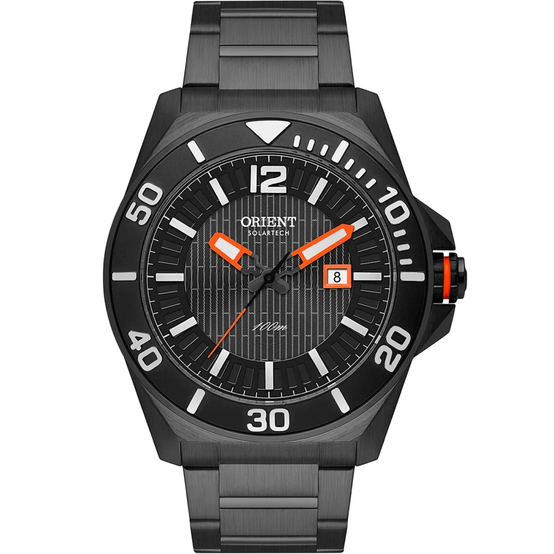 relogio_orient_preto_1080x1080_2 Relógio Orient Masculino SolarTech de Aço Preto MPSS1051 - Imagem 1
