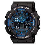Relógio Casio G-Shock GA-100-1A2DR Masculino Preto e Azul